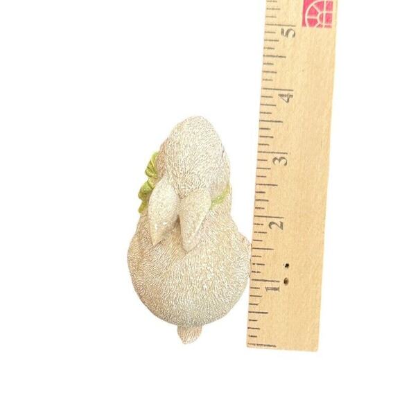 Ganz Bunny Rabbit Figurine Green Bow 3 1/2" Easter Basket Home Decor Spring - Picture 8 of 8
